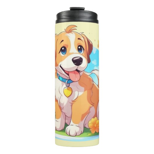 Cute Puppy Dog Thermosbeker (Voorkant)