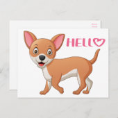 Cute Puppy Dog Thinking of You Hallo Chihuahua Briefkaart (Voorkant / Achterkant)