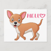 Cute Puppy Dog Thinking of You Hallo Chihuahua Briefkaart (Voorkant)