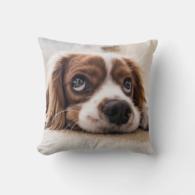 Cute Puppy Dog Throw Pillow Kussen (Voorkant)