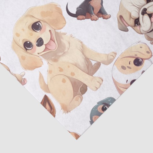 Cute Puppy Dog Tissuepapier (Detail)