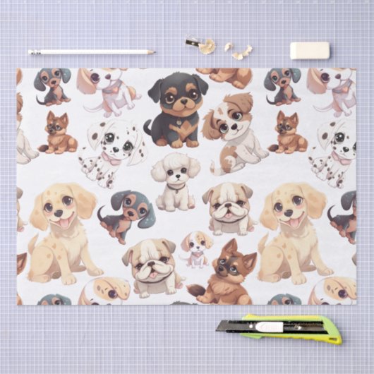 Cute Puppy Dog Tissuepapier (Craft)