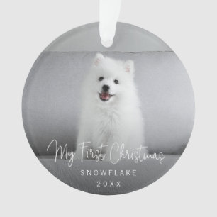 Cute Puppy Dog voor eerste kerstdag Ornament