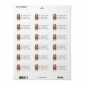 Cute Puppy Dog Waterverf Basset Hond Etiket (Full Sheet)
