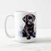 Cute Puppy Dog Waterverf Labrador Retriever Koffiemok (Links)