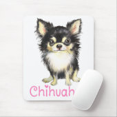 Cute Puppy Dog Waterverf Long Hazard Chihuahua Muismat (Met muis)
