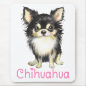 Cute Puppy Dog Waterverf Long Hazard Chihuahua Muismat (Voorkant)