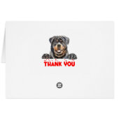 Cute Puppy Dog Waterverf Rottweiler Dank u (Achterkant Horizontaal)