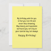 Cute Puppy Dog Yellow Funny Chihuahua Birthday Kaart (Achterkant)