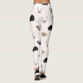 Cute Puppy Dogs Illustratie Leggings (Achterkant)