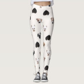 Cute Puppy Dogs Illustratie Leggings (Voorkant)