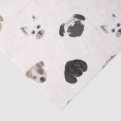 Cute Puppy Dogs Illustratie Tissuepapier (Detail)