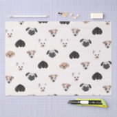 Cute Puppy Dogs Illustratie Tissuepapier (Craft)