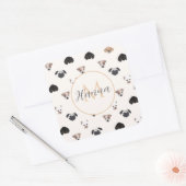 Cute Puppy Dogs Illustratie Vierkante Sticker (Envelop)