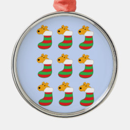 Cute Puppy Dogs in kerstboomversiering Metalen Ornament