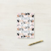 Cute Puppy Dogs roze Black Illustratie Post-it® Notes (Op bureau)