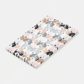 Cute Puppy Dogs roze Black Illustratie Post-it® Notes (Schuin)