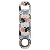 Cute Puppy Dogs roze Black Illustratie Speed Flessenopener (Voorkant)