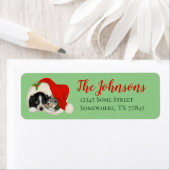 Cute Puppy- en Kitten-Adresetiketten voor kerstmis Etiket (Insitu)