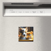 Cute Puppy en Kitten Magneet (Insitu (Vaatwasser))