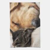 Cute Puppy en Kitten Theedoek