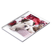 Cute Puppy English Bulldog | Vreemde kerst Notitieboek (Linkerzijde)