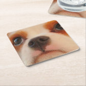 Cute Puppy Face Kartonnen Onderzetters (Schuin)