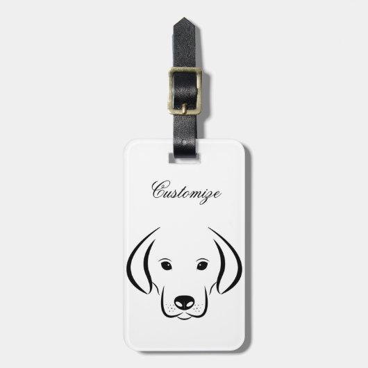 Cute Puppy Face Thunder_Cove Bagagelabel (Voorkant verticaal)