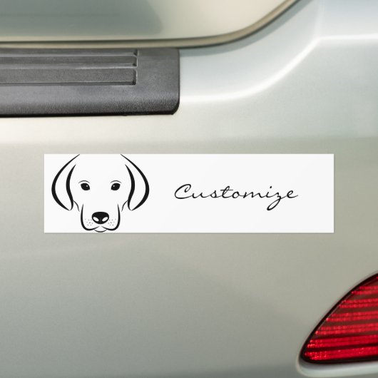 Cute Puppy Face Thunder_Cove Bumpersticker (Op auto)