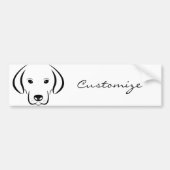 Cute Puppy Face Thunder_Cove Bumpersticker (Voorkant)