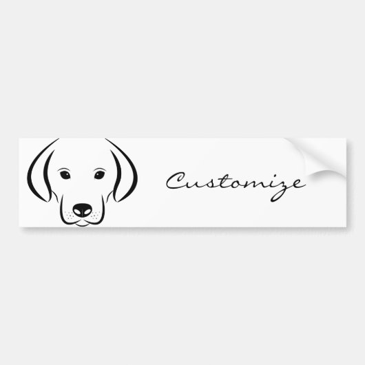 Cute Puppy Face Thunder_Cove Bumpersticker (Voorkant)