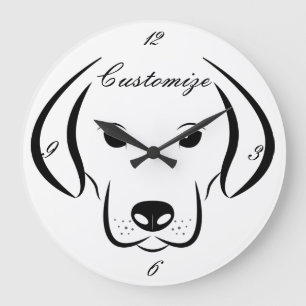 Cute Puppy Face Thunder_Cove Grote Klok