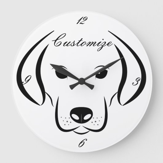 Cute Puppy Face Thunder_Cove Grote Klok (Voorkant)