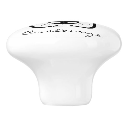 Cute Puppy Face Thunder_Cove Keramische Knop (Zijkant)