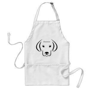 Cute Puppy Face Thunder_Cove Standaard Schort