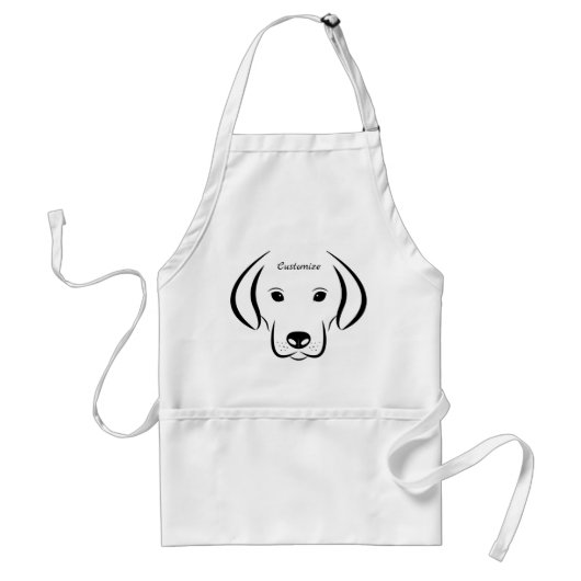Cute Puppy Face Thunder_Cove Standaard Schort (Voorkant)