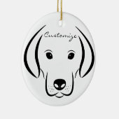 Cute Puppy FaceThunder_Cove Keramisch Ornament (Rechts)