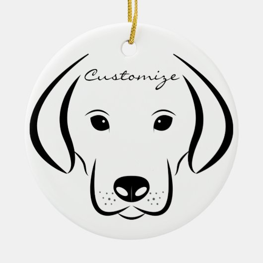 Cute Puppy FaceThunder_Cove Keramisch Ornament (Voorkant)