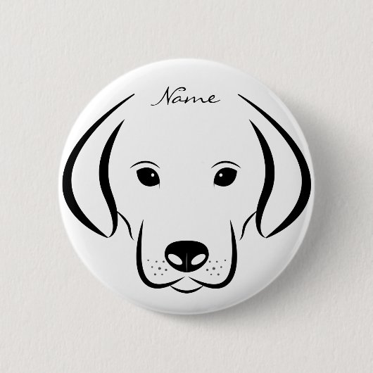 Cute Puppy FaceThunder_Cove Ronde Button 5,7 Cm (Voorkant)