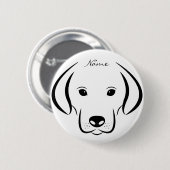 Cute Puppy FaceThunder_Cove Ronde Button 5,7 Cm (Voorkant /achterkant)