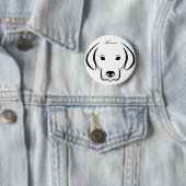 Cute Puppy FaceThunder_Cove Ronde Button 5,7 Cm (In situ)