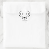 Cute Puppy FaceThunder_Cove Ronde Sticker (Tas)