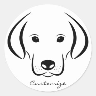 Cute Puppy FaceThunder_Cove Ronde Sticker