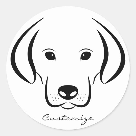Cute Puppy FaceThunder_Cove Ronde Sticker (Voorkant)