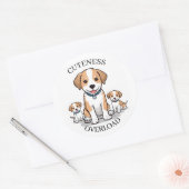 Cute Puppy Family Sticker (Envelop)