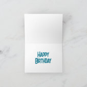 Cute Puppy Funny Dog Cake Happy Birthday Kaart (Binnen)