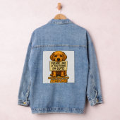 Cute Puppy, Funny Dog Lover Quote Denim Jacket (Hangar)
