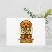 Cute Puppy, Funny Dog Lover Quote Kaart (Staand voorkant)