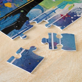 Cute Puppy Funny Dog Mixed Media Animal Pet Legpuzzel (Zijkant)