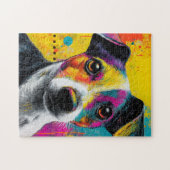 Cute Puppy Funny Dog Mixed Media Animal Pet Legpuzzel (Horizontaal)